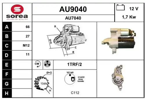 стартер SNRA AU9040