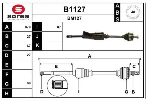 полуоска SNRA B1127