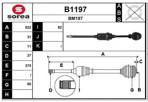 полуоска SNRA B1197