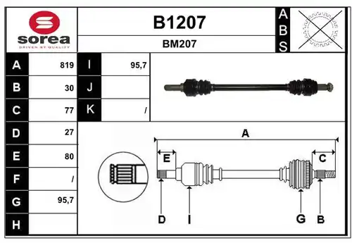 полуоска SNRA B1207