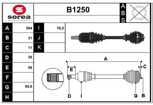 полуоска SNRA B1250