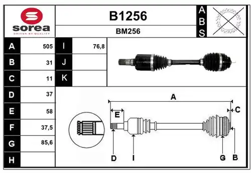 полуоска SNRA B1256