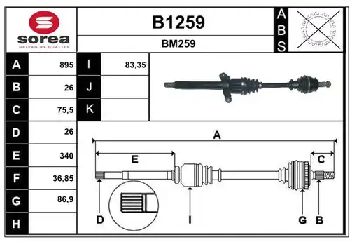 полуоска SNRA B1259