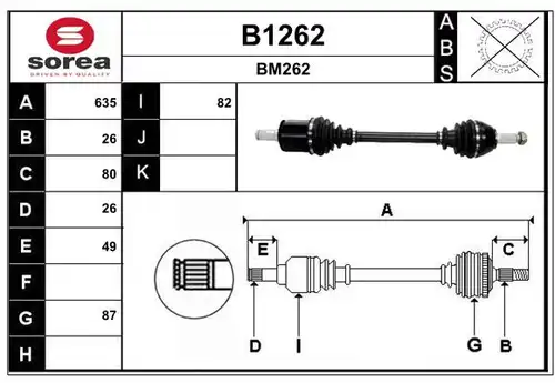 полуоска SNRA B1262