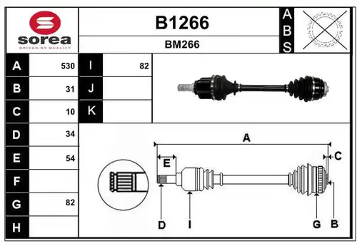 полуоска SNRA B1266