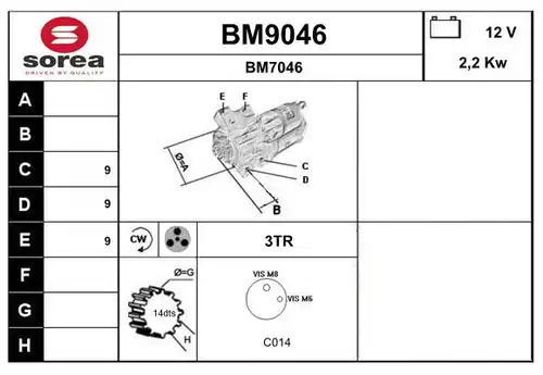 стартер SNRA BM9046