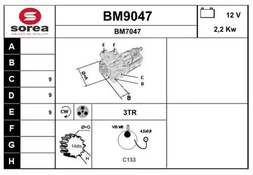 стартер SNRA BM9047