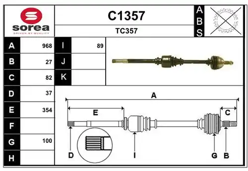 полуоска SNRA C1357