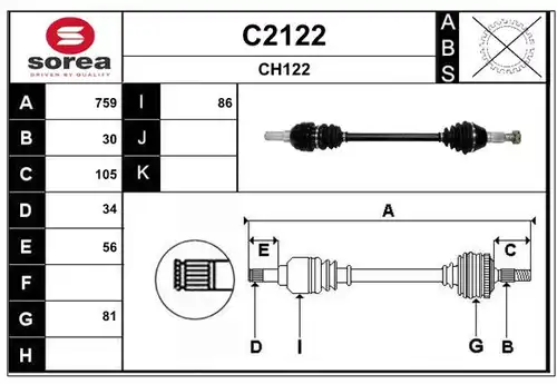 полуоска SNRA C2122