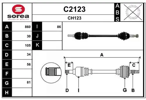 полуоска SNRA C2123