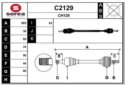 полуоска SNRA C2129