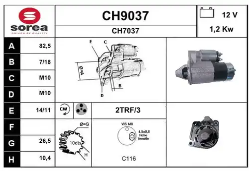 стартер SNRA CH9037