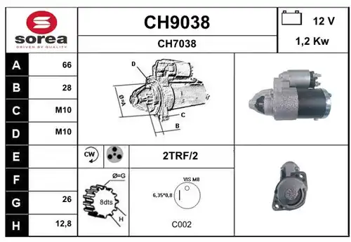 стартер SNRA CH9038