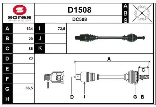 полуоска SNRA D1508