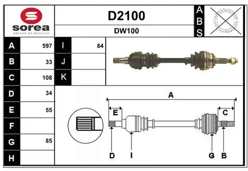 полуоска SNRA D2100