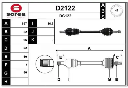 полуоска SNRA D2122