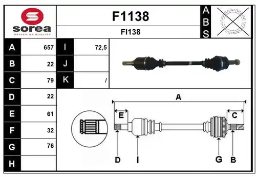 полуоска SNRA F1138