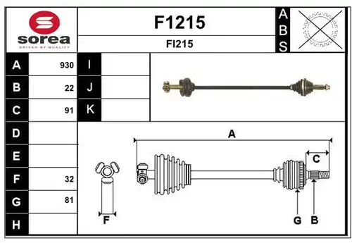 полуоска SNRA F1215