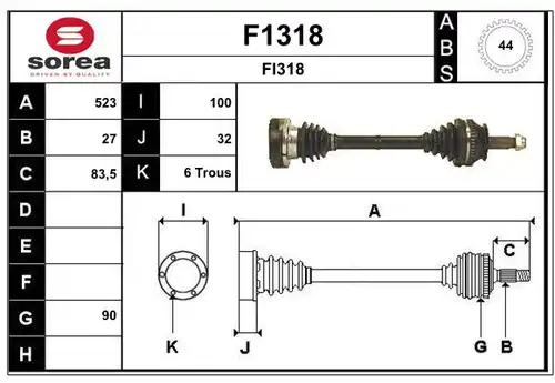 полуоска SNRA F1318