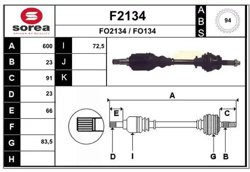 полуоска SNRA F2134