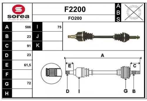 полуоска SNRA F2200