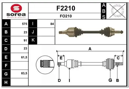 полуоска SNRA F2210