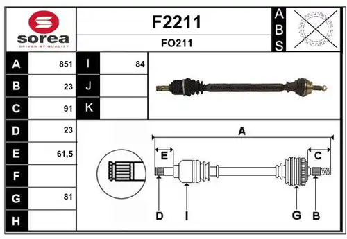 полуоска SNRA F2211