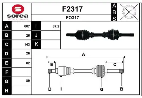 полуоска SNRA F2317