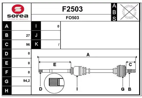 полуоска SNRA F2503