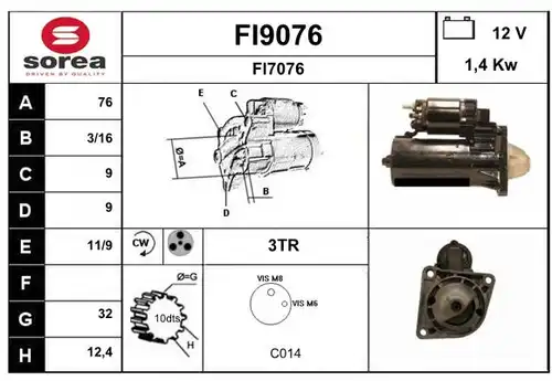 стартер SNRA FI9076