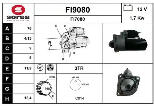 стартер SNRA FI9080