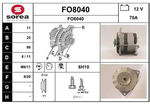 генератор SNRA FO8040