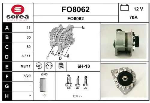 генератор SNRA FO8062