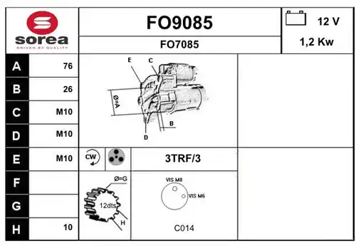 стартер SNRA FO9085