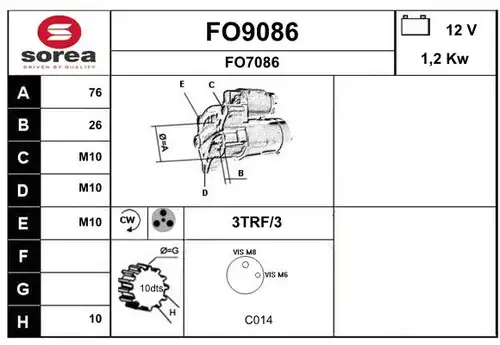 стартер SNRA FO9086