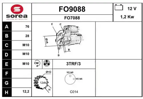 стартер SNRA FO9088