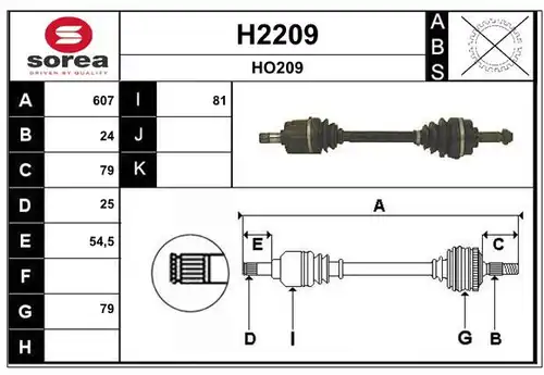 полуоска SNRA H2209