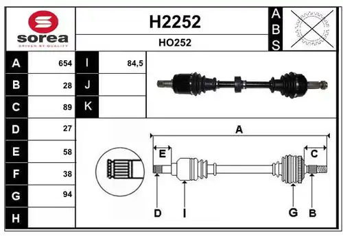 полуоска SNRA H2252