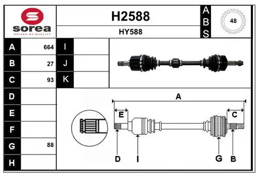 полуоска SNRA H2588