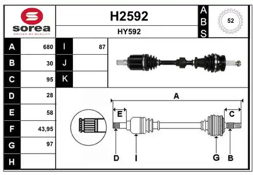 полуоска SNRA H2592