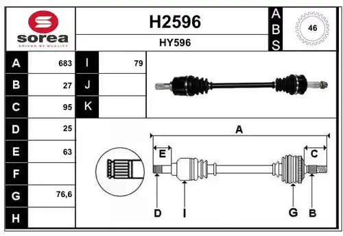 полуоска SNRA H2596