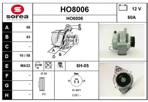 генератор SNRA HO8006