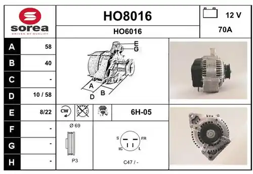 генератор SNRA HO8016