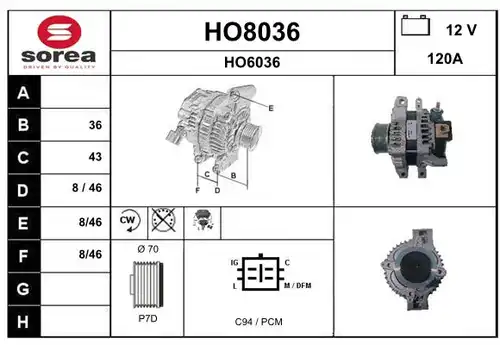 генератор SNRA HO8036