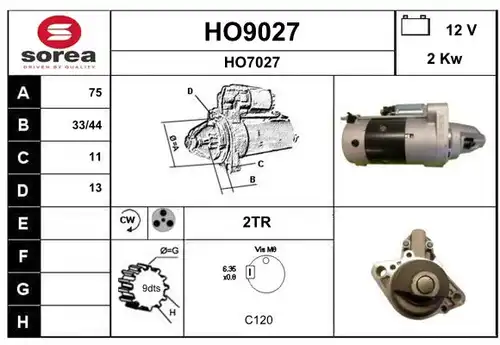 стартер SNRA HO9027