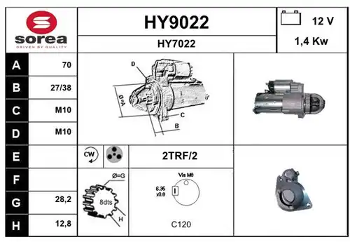 стартер SNRA HY9022