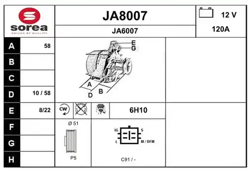 генератор SNRA JA8007