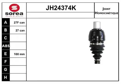 каре комплект, полуоска SNRA JH24374K