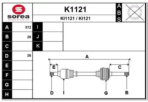 полуоска SNRA K1121