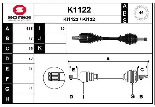 полуоска SNRA K1122